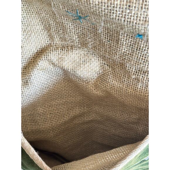 Dolls of India Jute Bag - green/teal/multi color - beads and sequence handbag - Picture 5 of 11